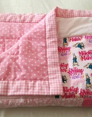 Girls Hand Made Peter Rabbit Patchwork Duvet • £40