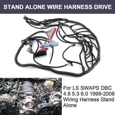 For 97-06 LS Swap Vortec Stand Alone Wiring Harness 4L60E 4.8L 5.3L 6.0L DBC LS1 • $80.99