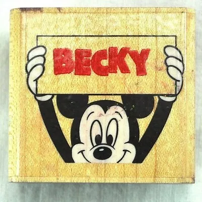 Mickey Mouse OMG Becky Personalized Name Rubber Stamp Disney Paper Company • $9.95