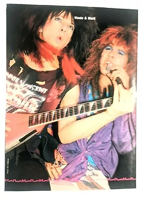 Vinnie Vincent / Vinnie & Mark Live / Magazine Full Page Pinup Poster Clipping • $12.99