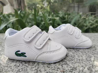 Newborn Infant White Sneakers Baby Boy Girl Pram Shoes PreWalker Trainers 0-18 M • £4.99