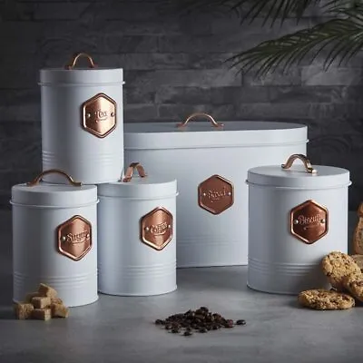 Kitchen Storage Canister Jar Storage Set Bread Bin Sugar Tea Coffee  • £39.99