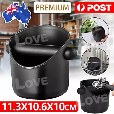 $14.95 • Buy Coffee Waste Container Espresso Grinds Knock Box Tamper Tube Bin Bucket Brush