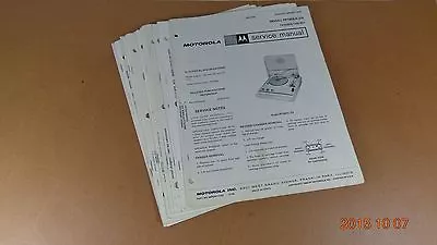 MOTOROLA Original SERVICE MANUAL - RECORD PLAYER PHONOGRAPH  • $4.95