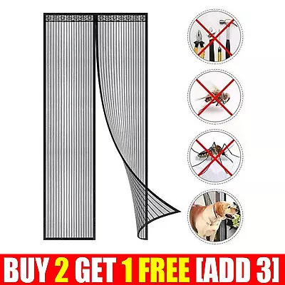 Magic Curtain Door Mesh Magnetic Fastening Mosquito Fly Bug Insect Net Screen • £17.99