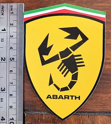 Car Sticker - Abarth Shield - Set Of 2 - 100mm Shield Shape | Toolbox Outdoor • $4.50