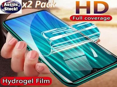 $6.39 • Buy 2x Hydrogel Film Full Cover Screen Protector Xiaomi Redmi Note 8 7 6 5 Mi 9 8 5