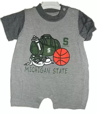 Michigan State Spartans Creeper Newborn Baby Romper Basketball Design New • $12.25
