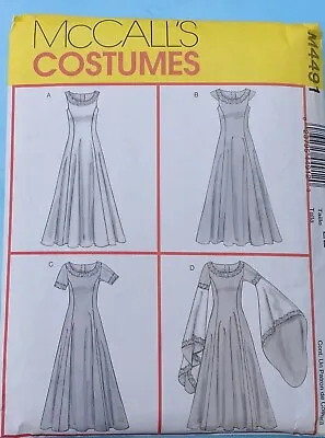 McCall's Pattern M4491 Arwen Princess Renaissance Dress Laced Back Costume Uncut • $29.99