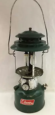 Coleman Co. Model 22OF Double Mantle Camping Lantern Green Gas Made In USA VTG • $24.99