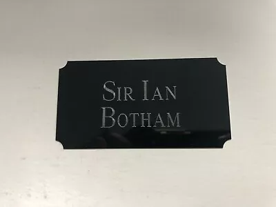 Ian Botham 95x50mm Engraved Plaque Plate For Signed England Cricket Memorabilia • £9.95