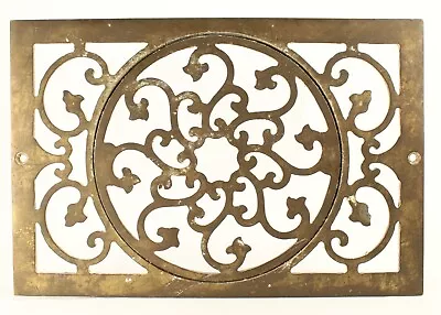 = 19th C. Cast Bronze Heater Or Ventilation Grate Open Work Vent Cover Ornate • $145