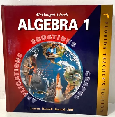 Algebra 1 (EquationsGraphs & Applications) Teachers Edition Answer Key In Back • $75