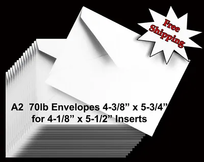 1000 Baronial Pointed Flap A2 Bright White Envelopes For Invitation Announcement • $143.97