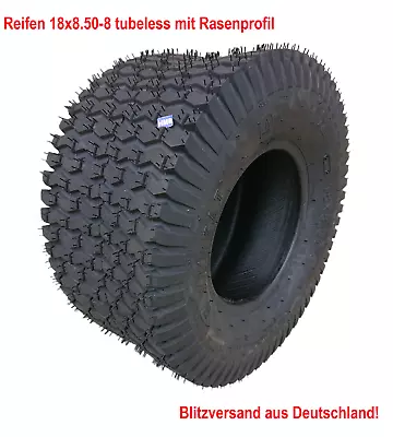 Tyre 18x8.50-8 4PR Rasenprofil Lawn Tractor Ride-On Snow Shovel Quad Hmp • £49.92