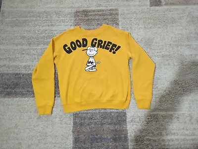 Peanuts Charlie Brown Sweatshirt Medium￼. Good Grief Baseball Bat • £9.63