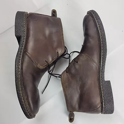 Born Men’s Black Leather Ankle Lace Up Chukka Boots Size 9M Soft Leather • $26.50