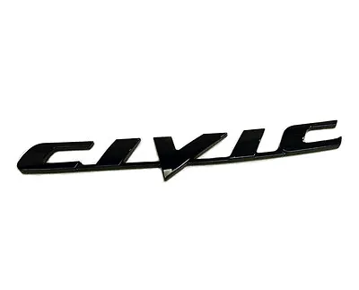 Civic Emblem Black Logo Badge Honda Sticker Decal Accord Civic New 3D • $9.99