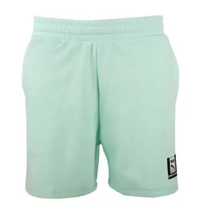 Puma Intl Badge 7 Inch Shorts Mens Green Casual Athletic Bottoms 67554106 • $14.99