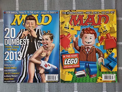 Mad Magazine Lot ~ #525 Feb 2014 & #526 Apr 2014~ Dumbest Of 2013 + Lego Covers! • $9.99