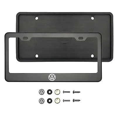 ITEZA Custom Matte Black Laser Etched License Plate Frame With Screw Caps • $34.99