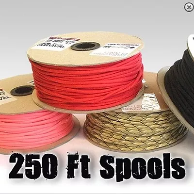 550 Paracord Parachute Cord Type III Commercial Solid Colors - 250 Ft Spool • $32.99