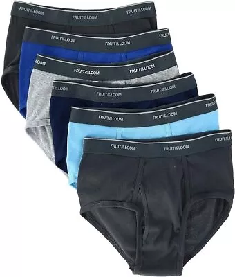 6-Pack Fruit Of The Loom Men's Underwear Sexy Mid-Rise Tag-Free Cotton Briefs • $36.99