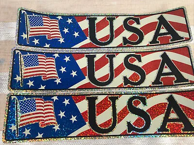 Vintage American Flag USA Bumper Sticker 3 X 11.5 New USA (3) Count 1980s • $9.99