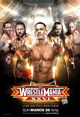 Wrestlemania Poster 12x18 Print WWE John Cena Undertaker HBK Reprint • $15.99