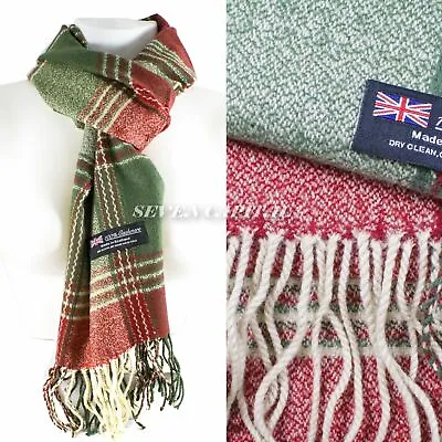 $7.69 • Buy Mens Womens Winter Warm SCOTLAND Made 100% CASHMERE Scarf Scarves Plaid Wool