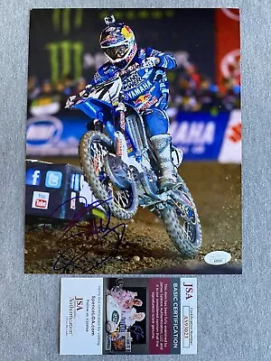 MOTOCROSS RACING JAMES BUBBA STEWART AUTOGRAPH 8x10 PHOTO YAMAHA JSA AS93023 • $79.95