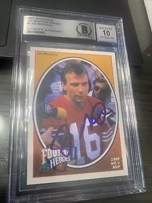 1991 Upper Deck Joe Montana Auto Card BGS 10 Autograph - 49ers • $79.99