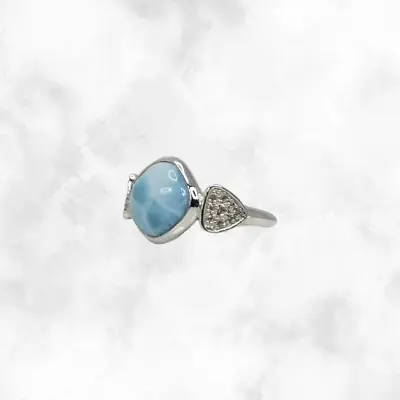 Marahlago Alexandria Larimar White Sapphire Sterling Silver Ring Size 7 In Box!! • $154.99
