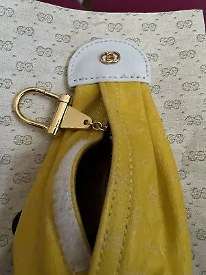 Vintage 60 S GUCCI Yellow Logo Coin Purce Key Chain RARE • $129