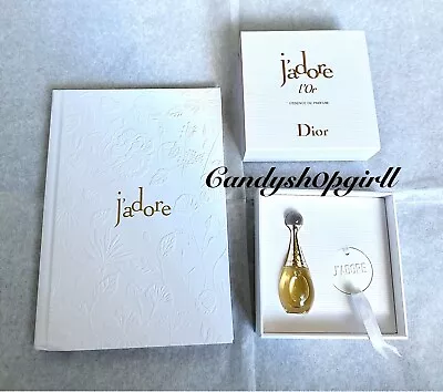 NEW DIOR Jadore L' Or Esssnce Eau De Parfum 3.5ml/Ceramic Charm & Blank Notebook • $55