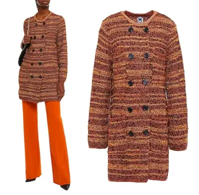 $649.99 • Buy M Missoni Metallic Boucle Tweed Double-Breasted Lamé Knit Coat US M/ IT 42 $1375