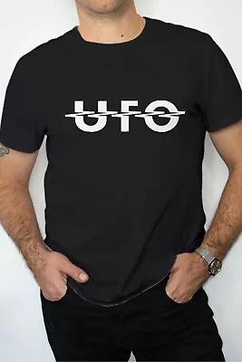 UFO Black T-Shirt Size XL Classic Rock Band Music Logo  • $20