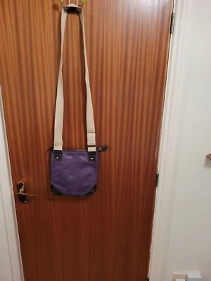 £7.99 • Buy Osprey Purple Leather Cross Body Bag- Used