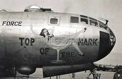 WW2 Picture Photo B-29 SUPERFORTRESS Bomber Aircraft Woman Pinup Nose Art 4580 • $5.95