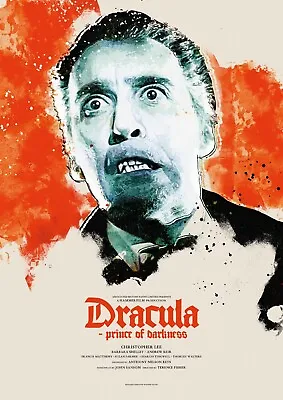 DRACULA Prince Of Darkness Art Print Movie HAMMER HORROR POSTER / FILM • £17.99