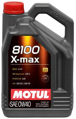 Motul 5L Synthetic Engine Oil 8100 0W40 X-MAX - Porsche A40 • $290.80