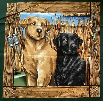 Black & Golden Labrador Cushion Panel • £3.50