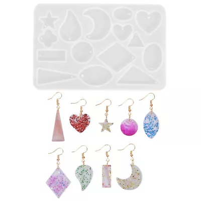 £3.75 • Buy Silicone Jewelry Earring Pendant Mold Dried Flower Resin Mould Casting Craft DIY