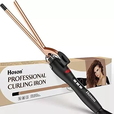 9mm Thin Curling Iron Ceramic 3/8 Inch Small Barrel Curling Wand For Champagne • $34.16