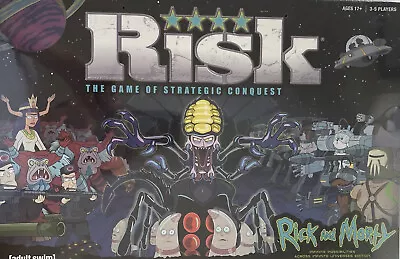 RISK Board Game NEW IN BOX Rick And Morty - USAopoloy -Ages 17+ 3-5 Players • $21.25