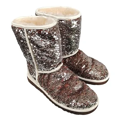 Classic Short Sparkle UGG Boots - Women's Sequin Sheepskin - Cozy Winter • $89