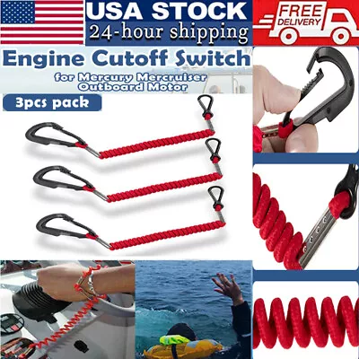 3PCS 8M0092849 Safety Lanyard Cord Tether For Mercury Mercruiser Outboard Motor • $17.89