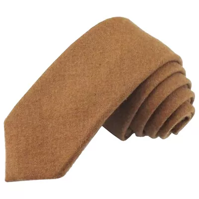 £18 • Buy Camel Tan Mens Tweed / Wool Skinny Tie. Excellent Quality & Reviews. UK.