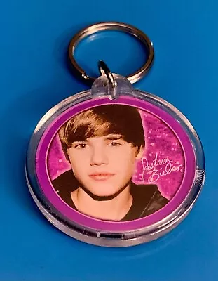 Vintage Justin Bieber Portrait Keychain Keyring • $16.50