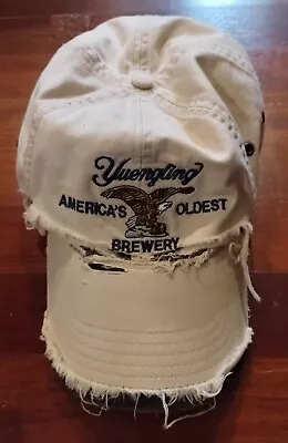 Yuengling KHAKI Distress Embroidered America's Oldest Brewery Adjustable Hat Cap • $25